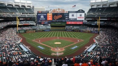 baltimore orioles vs yankees match player stats